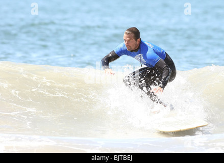 DAVID CHOKACHI PROJET ENREGISTRER NOTRE SURFATHON 1ER SURF SURF ANNUEL CELEBRITY CONCOURS SANTA MONICA LOS ANGELES CA USA 05 avril Banque D'Images