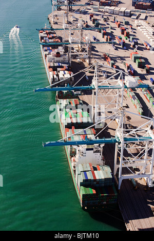 Terminal à conteneurs du port de Miami Banque D'Images