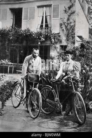 Pierre et Marie Curie, physiciens français, 1906. Artiste : Inconnu Banque D'Images