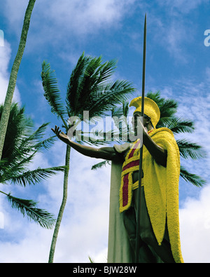 Statue originale du Roi Kamehameha I Kapa'au nord du district de Kohala Big Island Hawaii Banque D'Images