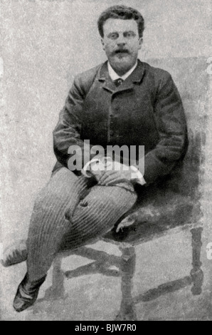 Guy de Maupassant, auteur français, 1890. Artiste : Inconnu Banque D'Images