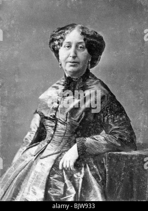 George Sand, écrivain française et premiers féministes, c1845-1876. Artiste : Inconnu Banque D'Images