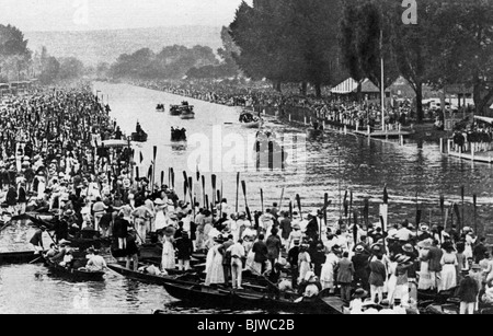 Henley Regatta, Oxfordshire, le 6 juillet 1912 (1937). Artiste : Horace Walter Nicholls Banque D'Images