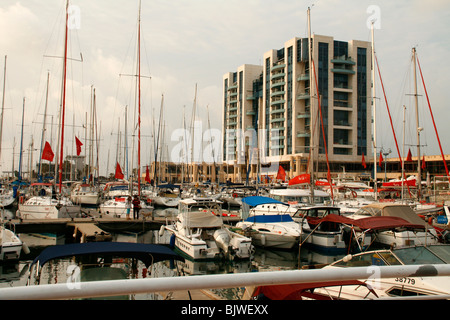 Dans Yahts Harbour.Hertzelia Israël Banque D'Images