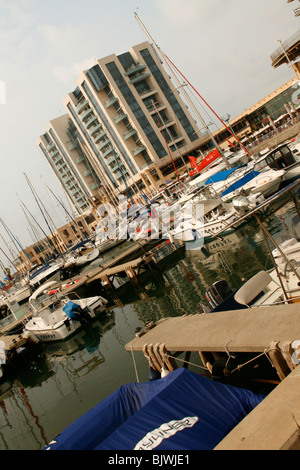 Dans Yahts Harbour.Hertzelia Israël Banque D'Images