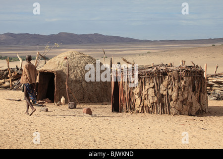 Himba Village tribal Banque D'Images