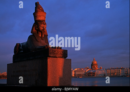 Russie,St Petersburg,37,sphinx Neva Banque D'Images