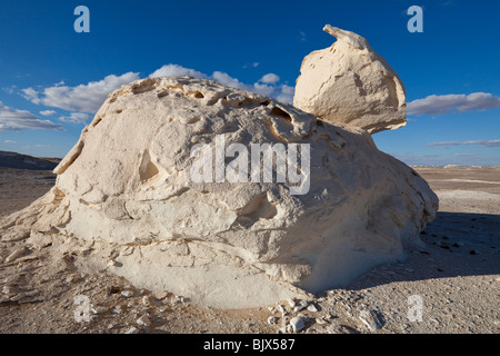 Roches calcaires dans le désert blanc, Farafra oasis, Egypte Banque D'Images