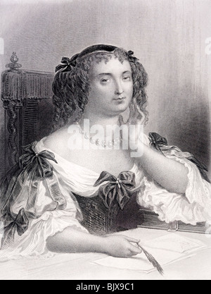 Madame de Sévigné. Marie de Rabutin-Chantal, Marquise de Sévigné 1626 - 1696. Lettre célèbre écrivain Banque D'Images