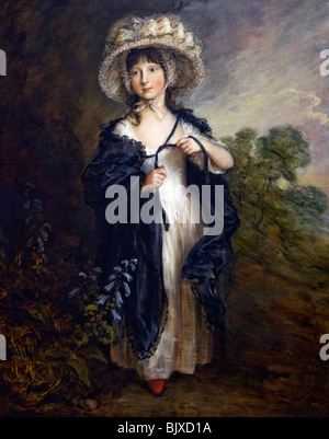 Miss Elizabeth Haverfield peint par Sir Thomas Gainsborough 1782 Wallace Collection Londres Angleterre Grande-bretagne Royaume-Uni Banque D'Images