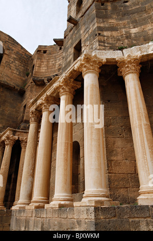 Amphithéâtre romain à Bosra, en Syrie. Banque D'Images