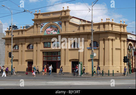 L'EXTÉRIEUR DU MARCHÉ QUEEN VICTORIA DE MELBOURNE MELBOURNE AUSTRALIE VICTORIA Banque D'Images