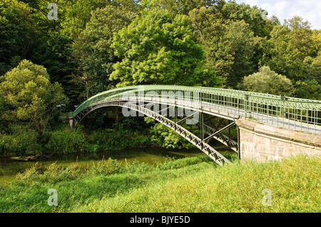 Près de passerelle par château d'Elisabethenburg dans la ville historique de Meiningen Banque D'Images