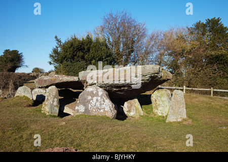 Arthur's Stone. Un Néolithique Recloisonnées tombe, Dorstone, Herefordshire, Angleterre, RU Banque D'Images