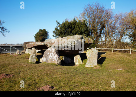 Arthur's Stone. Un Néolithique Recloisonnées tombe, Dorstone, Herefordshire, Angleterre, RU Banque D'Images