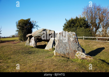 Arthur's Stone. Un Néolithique Recloisonnées tombe, Dorstone, Herefordshire, Angleterre, RU Banque D'Images