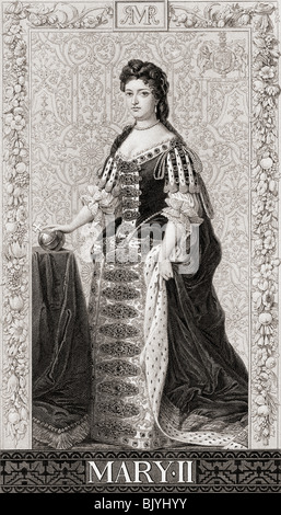 Marie II, 1662 - 1694. Reine d'Angleterre, l'Écosse et l'Irlande Banque D'Images