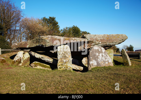 Arthur's Stone. Un Néolithique Recloisonnées tombe, Dorstone, Herefordshire, Angleterre, RU Banque D'Images