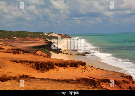 Praia dos Minas (Tortue) Plage de Sibauma vers Pipa Banque D'Images