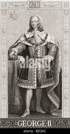 George II, George Augustus, 1683 - 1760. Roi de Grande-Bretagne et d'Irlande. Banque D'Images