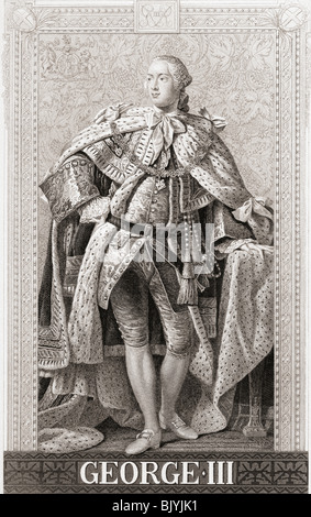 Le roi George III, 1738 - 1820. Banque D'Images