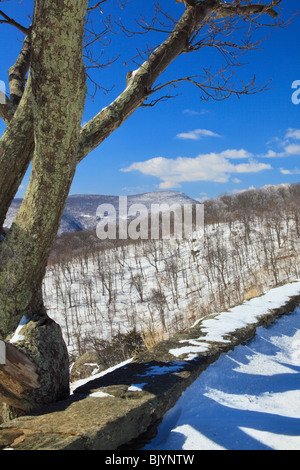 Pinnacles donnent sur, regardez l'homme Stony Mountain, Shenandoah National Park, Virginia, USA Banque D'Images