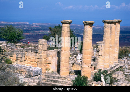 Le Temple d'Apollon, Cyrène, en Libye, 6ème siècle avant JC. Banque D'Images
