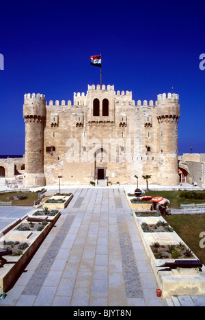 Fort Qaitbey, Alexandrie, Egypte. Banque D'Images