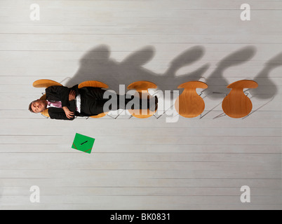 Business man sitting on chair lecture Banque D'Images