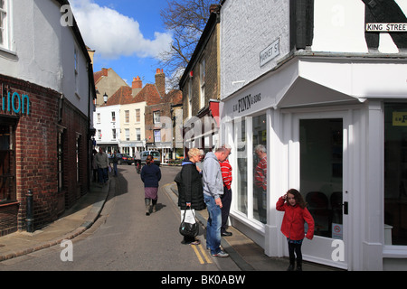 Marché et King Street dans la ville de Sandwich Kent Royaume Uni Banque D'Images