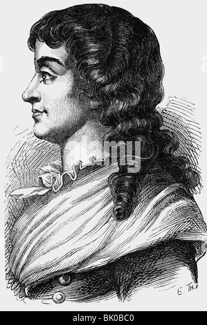 Roland de la Platière, Jeanne Marie (Manon), 17.3.1754 - 8.11.1793, auteur/écrivain français, portrait, gravure sur bois, XIXe siècle, Banque D'Images