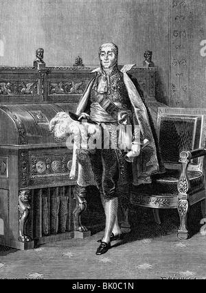 Fouche, Joseph, 29.5.1763 - 25.12.1820, politicien français, pleine longueur, gravure sur bois, XIXe siècle, Banque D'Images
