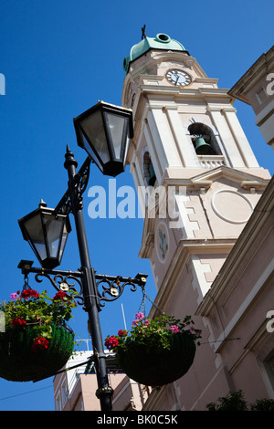 Sur l'extérieur et clocher de l'église Sacré-Cœur, Main Street, Gibraltar Banque D'Images