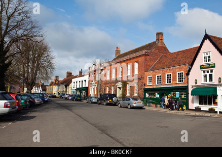 High Street village Angleterre Essex Dedham Banque D'Images