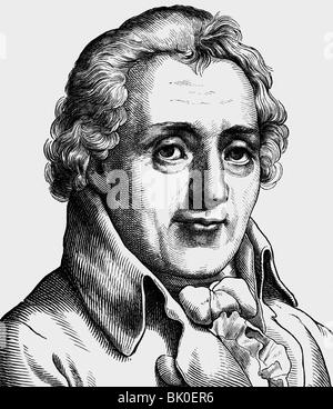 Thuemmel, Moritz August von, 27.5.1738 - 26.10.1817, l'auteur allemand / écrivain, portrait, gravure sur acier, 19e siècle, l'artiste n'a pas d'auteur pour être effacé Banque D'Images