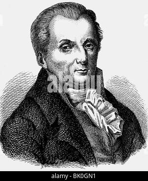 Thuemmel, Moritz August von, 27.5.1738 - 26.10.1817, auteur/écrivain allemand, portrait, gravure sur bois, XIXe siècle, Banque D'Images