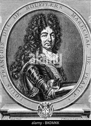 Cagny, Louis François de, duc de Boufflers, 10.1.1644 - 22.8.1711, général français, demi-longueur, gravure sur cuivre par Thomassin, 1701, , n'a pas d'auteur de l'artiste pour être effacé Banque D'Images