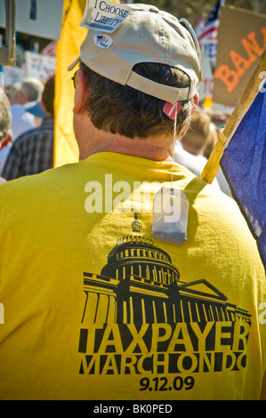 Tea party manifestants démonstration, Washington, DC, USA Banque D'Images