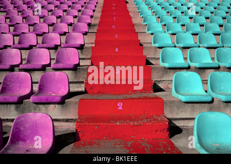 La tribune du stade est coloré perspective Banque D'Images