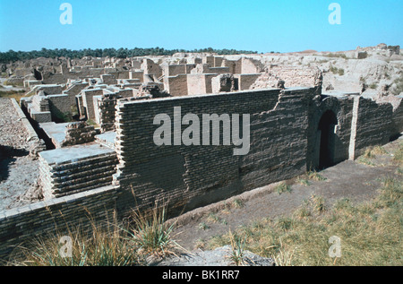 Le sud du Palais, Babylone, l'Iraq. Banque D'Images