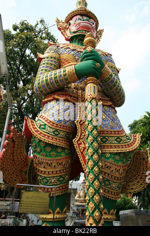 Dans la Pagode Wat Seekan, Bangkok, Thaïlande. Banque D'Images