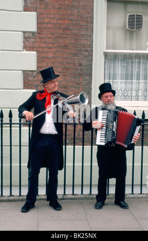 Musiciens, Dickens Festival, Rochester, Kent. Banque D'Images