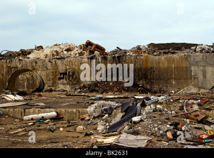 SITE STEETLEY ABANDONNÉS À HARTLEPOOL Banque D'Images