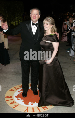 AL GORE & TIPPER GORE VANITY FAIR PARTIE 2007 HOLLYWOOD LOS ANGELES MORTONS USA 25 Février 2007 Banque D'Images