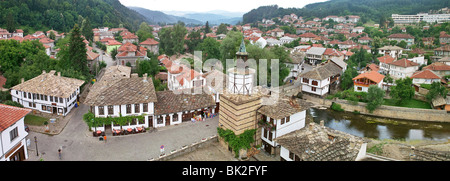 Vue aérienne de Tryavna. Banque D'Images