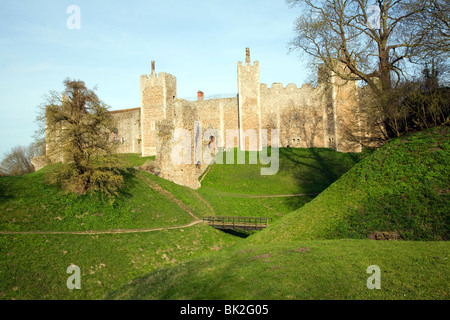 Les murs-rideaux de Framlingham Castle, Suffolk Banque D'Images