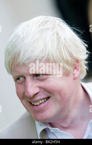 Boris Johnson, Maire de Londres, parle à la foule à la roue libre de vélo, à Londres, le 21 septembre 2008. Banque D'Images