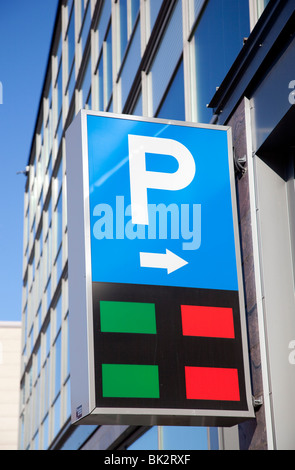 Panneau de parking finlandais , Finlande Banque D'Images