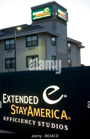 Un emplacement de l'hôtel Extended Stay America en banlieue de Beijing. Banque D'Images