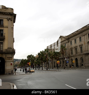 Passeig d'Isabel II à Barcelone Banque D'Images